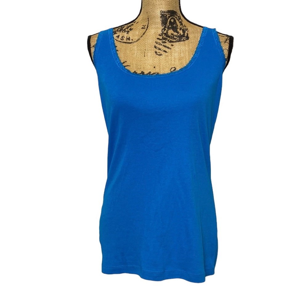 St. John’s Bay Blue Lace Sleeveless Tank Top L